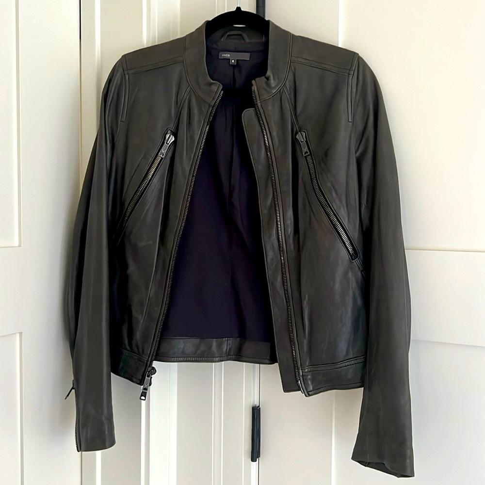 Vince Black Leather Jacket